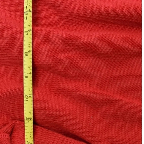 Tommy Hilfiger Red V‎ neck sweater XXL - Picture 8 of 8